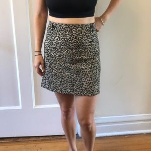 Topshop leopard print pencil skirt